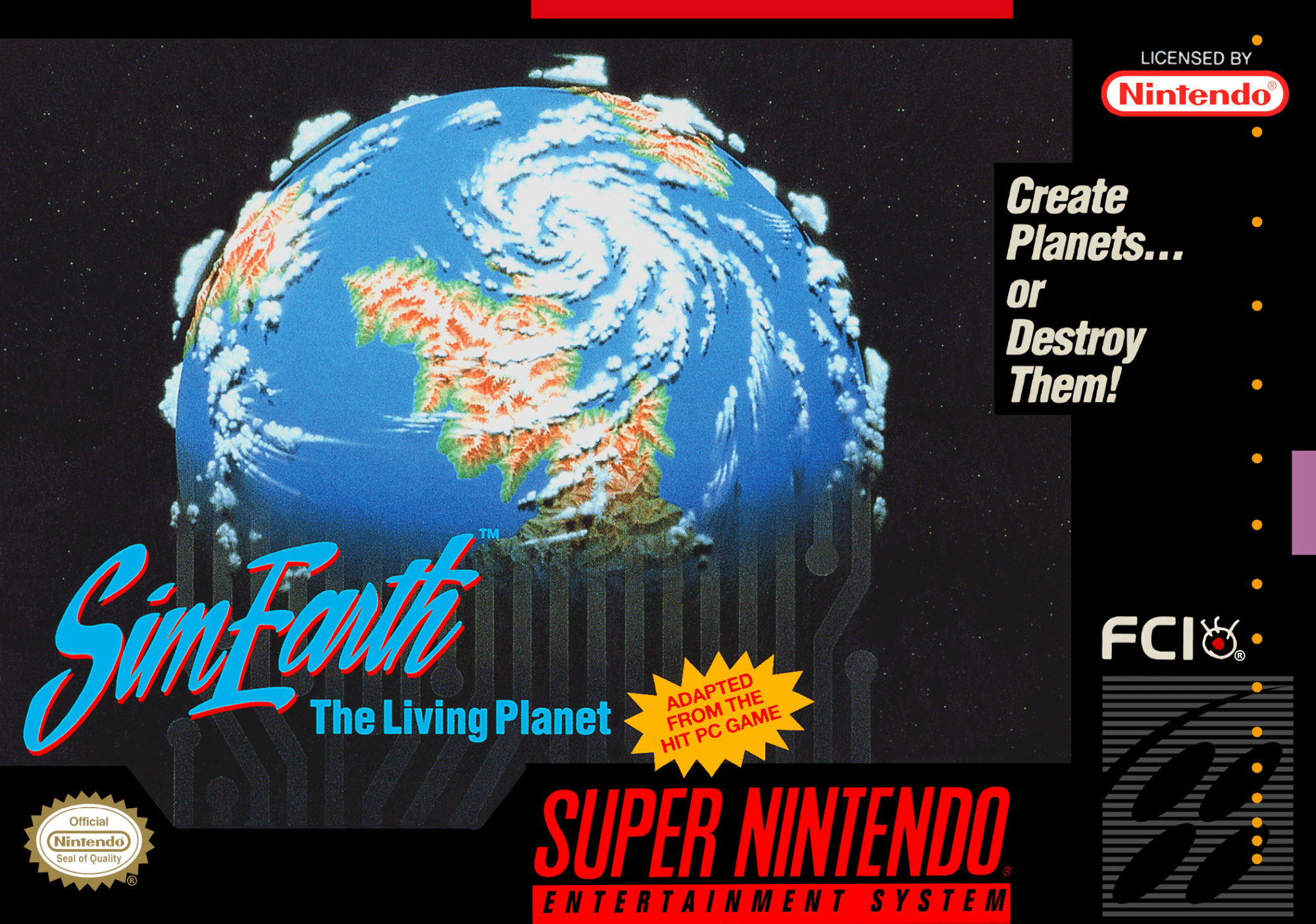 Sim Earth box art for Super Famicom